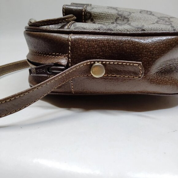 Authentic Gucci Vintage Brown PVC Crossbody bag mon518-111325 - Picture 7 of 16